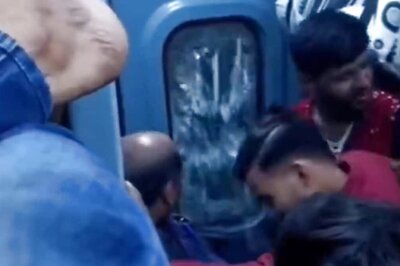 Watch: Man Breaks Glass Door After Ticketless Passengers Block His Reserved Seat