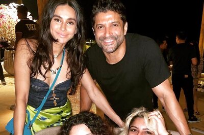 Farhan Akhtar Drops Happy Family Pic With Shibani Dandekar and His Daughters Akira and Shakya