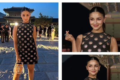 Alia Bhatt Flaunts Finger Heart While Looking Utterly Goregous at the Gucci Cruise Show 2024