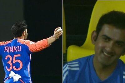 WATCH: Rinku Singh’s Impressive Bowling Spell vs Sri Lanka Brings Smile Gautam Gambhir's Face