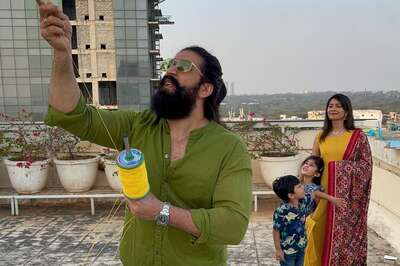 Yash Celebrates Sankranti At Home By Flying Kite With Wife And Kids