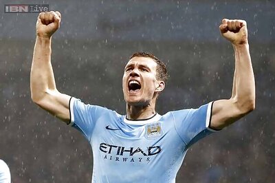 Edin Dzeko happy with his and Manchester City's prospects