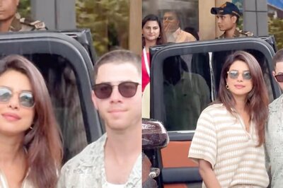Priyanka Chopra And Nick Jonas Stun in Coordinated Chic Pyjamas As They Arrive For Anant Ambani Radhika Merchant Wedding
