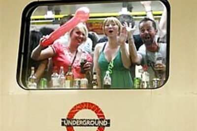 Drunken revelry on London Tube to protest booze ban