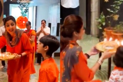 Shilpa Shetty Performs Puja With Kids Viaan and Samisha; Raj Kundra Missing From Video
