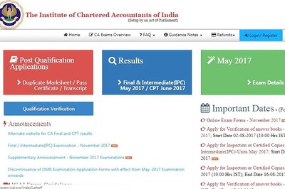 ICAI CA IPCC May 2017 Results Declared, CA Final Exam Starts From November 1