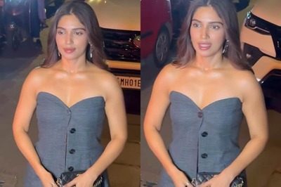 Bhumi Pednekar Stuns In Grey Strapless Bustier Paired With High-Waist Skirt, Watch Video