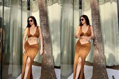 Bhumi Pednekar Flaunts Mid-Riff In A Sultry Co-Ord Set With A Plunging Neckline, See Pics