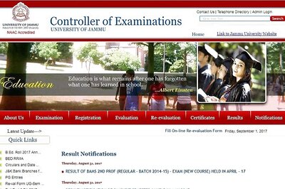 Jammu University UG/BAMS Second Semester Exam Results Declared at coeju.com