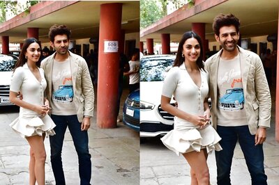 Kiara Advani Slays In White Outfit, Kartik Aaryan Looks Uber Cool As They Promote SatyaPrem Ki Katha