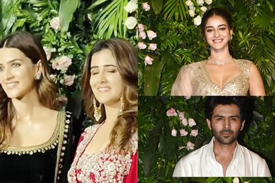 Ananya Panday, Kartik Aaryan Reunite at Kriti Sanon's Diwali Bash, Varun Dhawan Gets 'Bhediya' Welcome