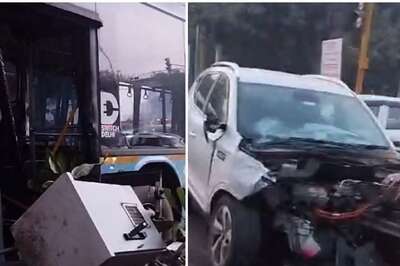 Delhi Accident: One Seriously Injured After DTC Bus Collides With Car in Karampura