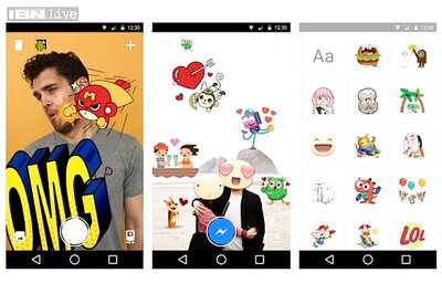 Facebook app lets you add stickers on friends' faces