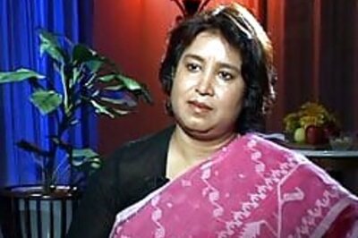 Sarkozy calls her to Paris, Taslima politely declines