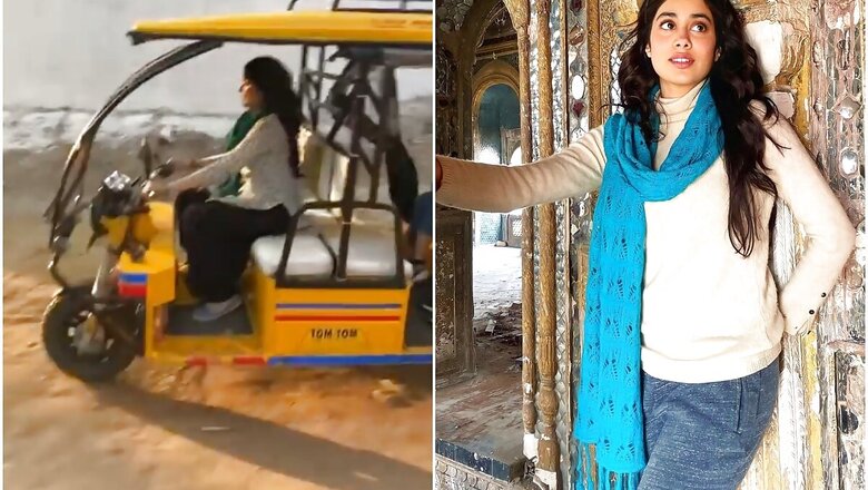 Janhvi Kapoor Takes E-rickshaw for a Joyride on Sets of Good Luck Jerry