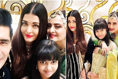 VIRAL! Rekha Hugs Amitabh Bachchan’s Granddaughter Aaradhya, Poses With Aishwarya at NMACC Event