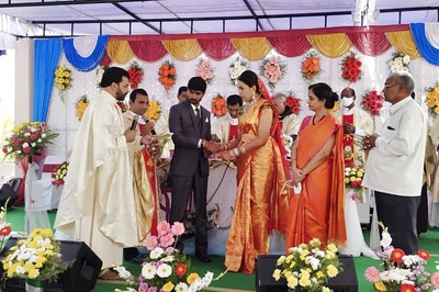 Telangana CM's Adopted Daughter Ties the Knot in a Church Wedding in Ranga Reddy District