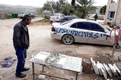 Stone-throwing Settlers Drive Through Palestinian Village