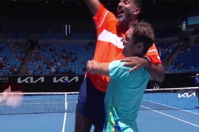 Rohan Bopanna Surprises His Doubles Partner and Fans by Revealing He's Become World No. 1; Watch Incredible Reactions