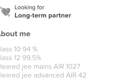 IIT Bombay, JEE Rank, Class 10 Score: Desi Man's Tinder Bio Turns Dating App into LinkedIn