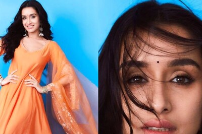 Shraddha Kapoor Shines Bright In An Orange Devnaagri Anarkali