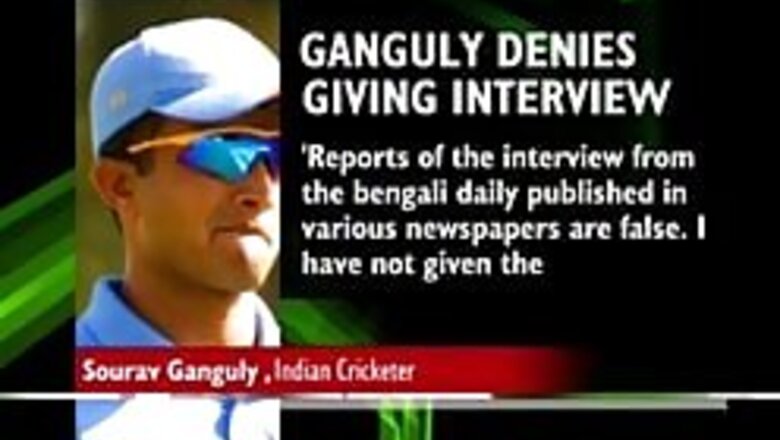 Ganguly on backfoot, denies controversial interview