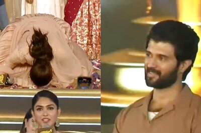 Vijay Deverakonda Has the Sweetest Reaction as Mrunal Thakur Falls On Her Knees to Thank Telugu Fans