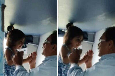 Video Of Elderly Man's Emotional Moment Playing With Little Girl On Train Moves Viewers