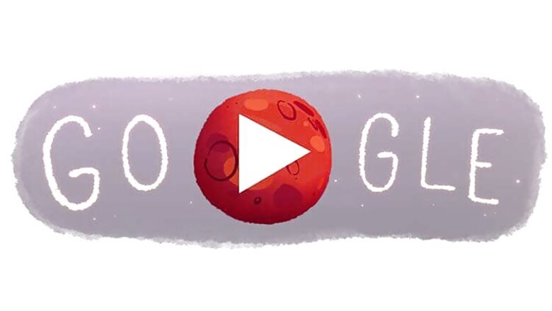 Google's cute animated Red planet doodle celebrates evidence of water found on Mars