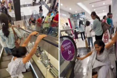 Woman Jumps On Escalator At Mall, Internet Isn't Amused