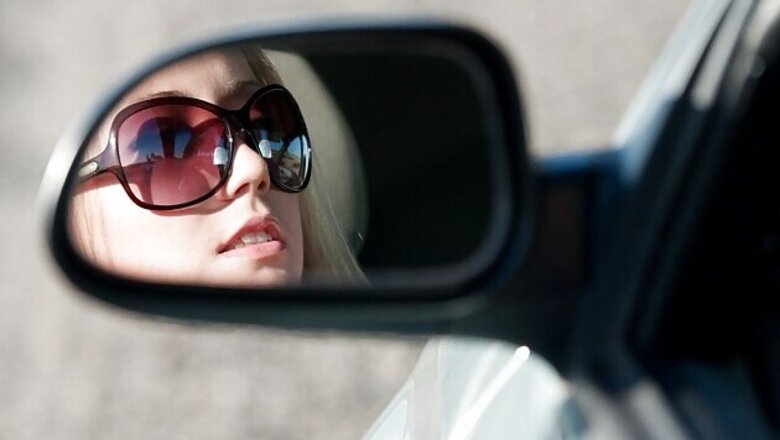 A pair of sunglasses that can help prevent travel sickness
