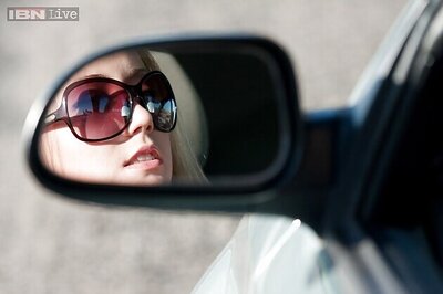 A pair of sunglasses that can help prevent travel sickness