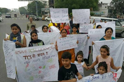 TCS Employees Hold Silent March Protest in Lucknow