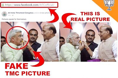TMC Courts Controversy by Posting Morphed Picture of Rajnath