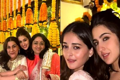 Sara Ali Khan Hugs Mom Amrita, Poses With Ananya Panday In Her Diwali Bash Photos