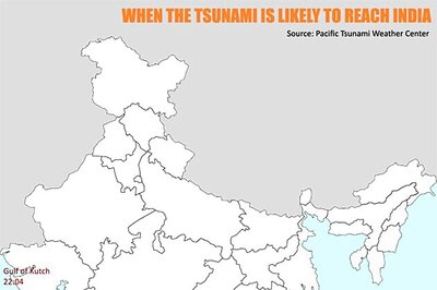 Map: When the tsunami is likely to hit India