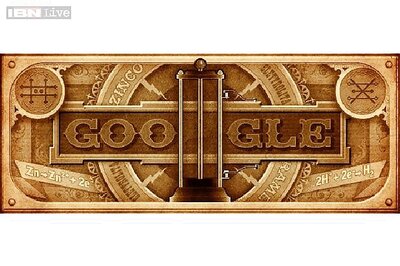 Alessandro Volta's battery lights up the Google doodle on his 270th birthday
