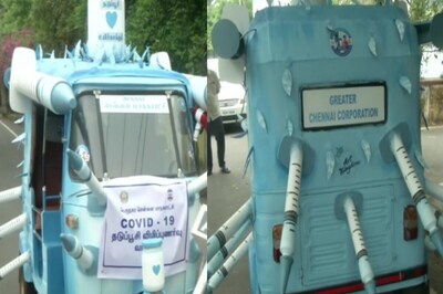 Chennai Artist Designs Auto-rickshaw With syringes to Encourage People to Get Vaccinated