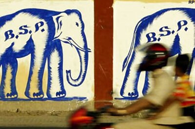 BSP symbol, Mayawati statues yet to be covered