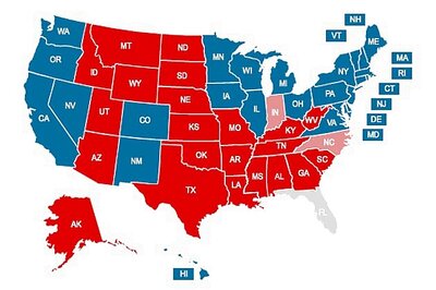 Interactive and embeddable: US presidential elections 2012 results map