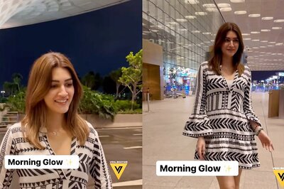 Kriti Sanon Flashes Million Dollar Smile, Keeps It Comfy and Causal In A Little Black And White Dress; Watch