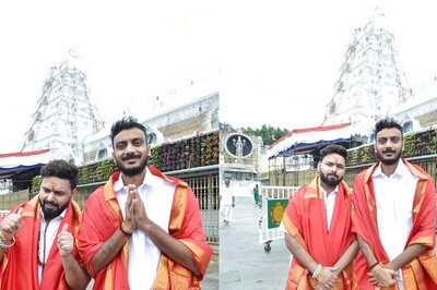 Rishabh Pant, Axar Patel Pay a Visit To The Lord Balaji Temple in Tirupati