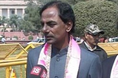 TRS, Shiv Sena MPs protest during President's address