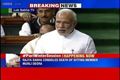 Parliament adjourned for the day after sitting MP Murli Deora's obit reference: As it happened