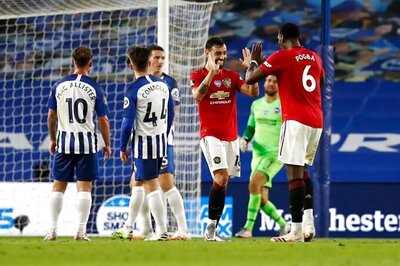 Manchester United vs Brighton & Hove Albion: Bruno Fernandes Brace Helps Red Devils Keep Pace in Premier League