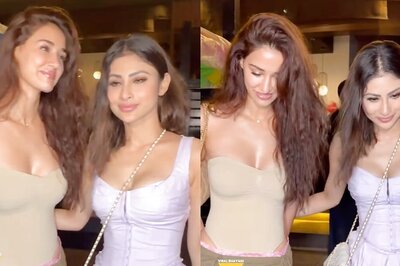 Disha Patani, Mouni Roy Twin In Pastels, Dish Out Major BFF Goals On Their Dinner Date; Watch  