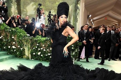 Met Gala 2024: Cardi B Adds Floral Symphony in an Extravagant Black Tulle Gown