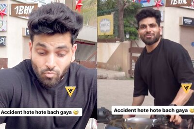 Shiv Thakare Almost Falls As He Rides a Scooter In Mumbai, Fans Say 'Sambhal Kar' | Watch