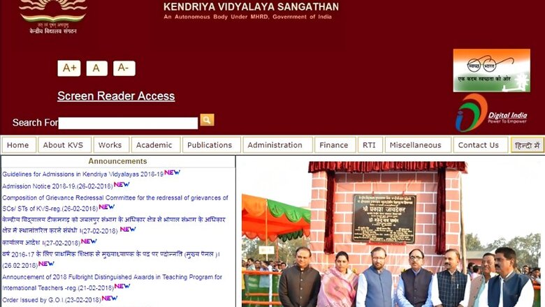 KVS Admission 2019: Application Process Begins Today @kvsonlineadmission.in. Check for Details Here