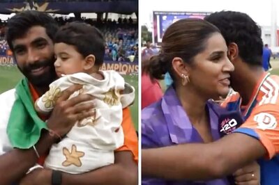 'Seen His Father Win the T20 World Cup': Jasprit Bumrah Gives Son Angad His Medal, Hugs Wife Sanjana Ganesan After Interview
